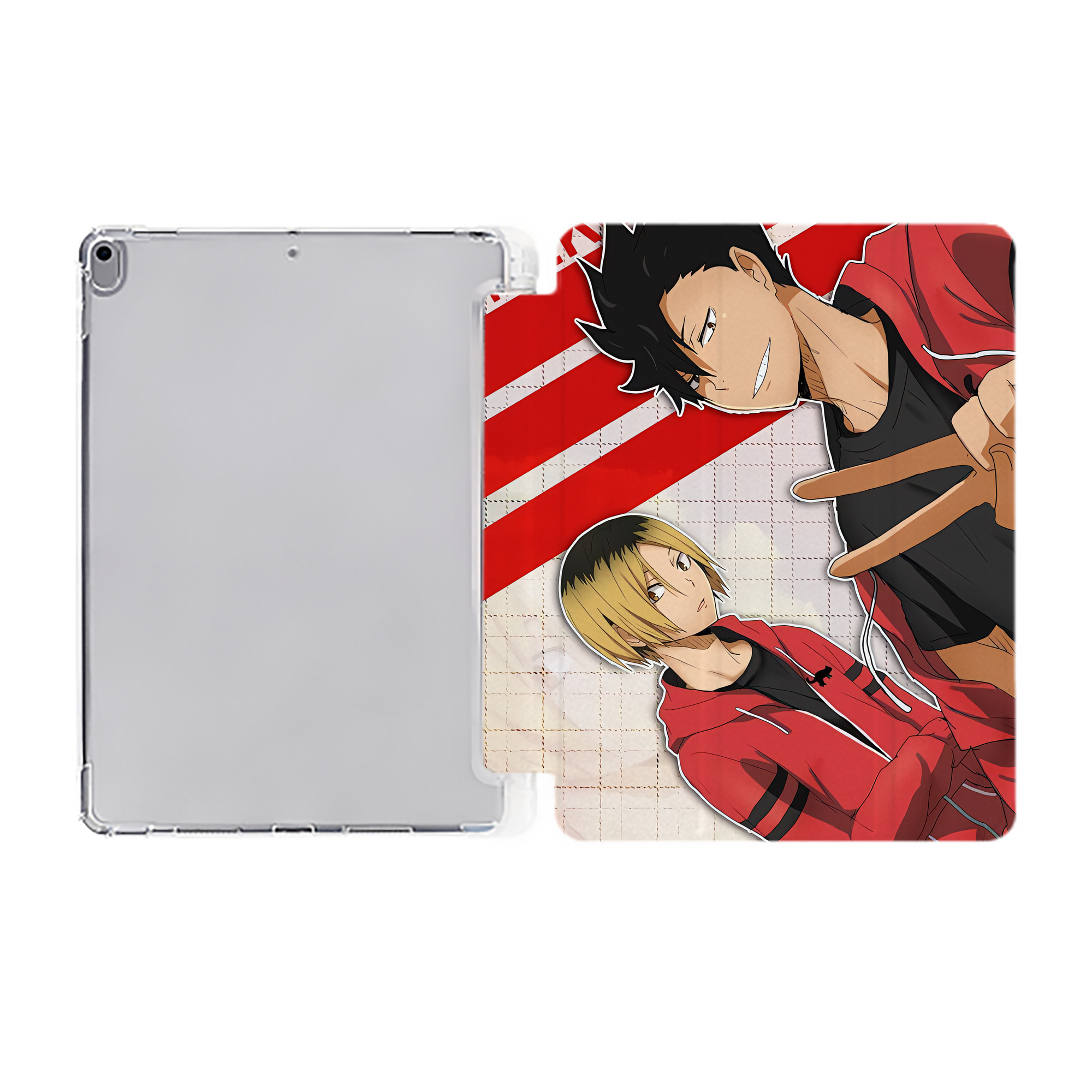 （画像用） ハイキュー!! Haikyu!! IPad ケース ペン収納付き 三つ折りスタンド PUレザー×シリコン 対応機種9.5/10.5/10.9インチ